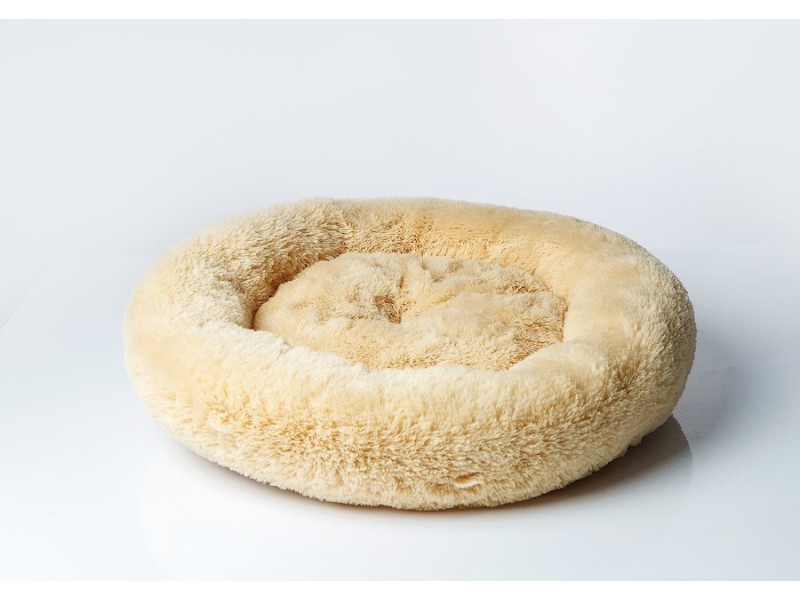 GO GIFT Shaggy cream M - pet bed - 57 x 57 x 10 cm DLZGGFDSU0059 – Go Gift Легла, постелки и къщички