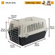 FERPLAST Atlas 20 EL - pet carrier, grey black 73008717ELPA – FERPLAST Клетки и хранилки