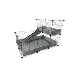 C&C modular cage one-storey 3x2 + Loft 2x1 + Silver ramp