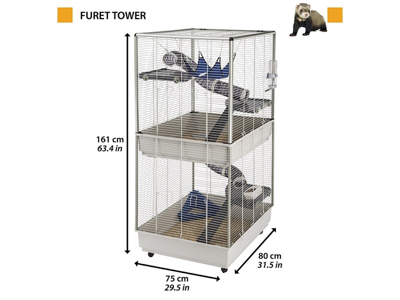 FERPLAST Furet Tower - Cage 57063414 – FERPLAST Клетки и хранилки