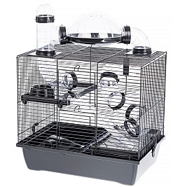 INTER-ZOO Rocky + Terrace black - cage for a hamster