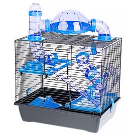 INTER-ZOO Rocky + Terrace blue - cage for a hamster