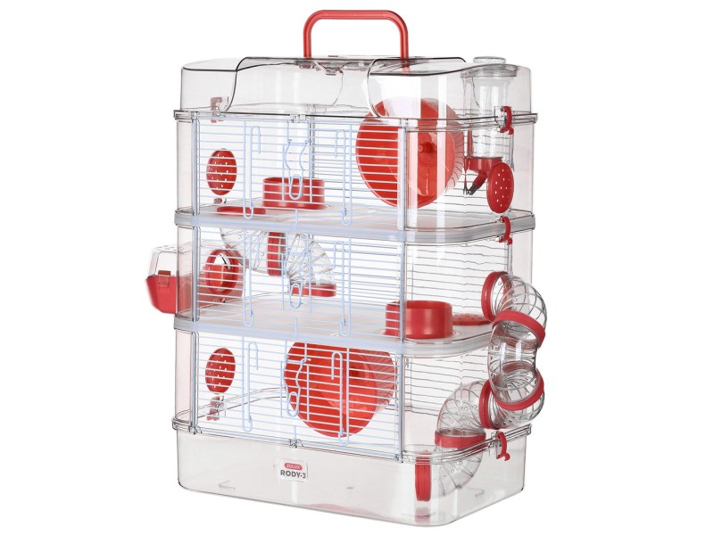 ZOLUX Rody3 Trio - rodent cage - red DLZZOUKLA0033 – ZOLUX Клетки и хранилки