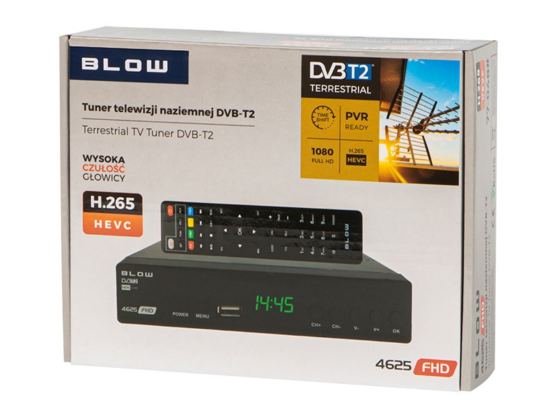 DVB-T2 decoder BLOW 4625FHD H.265 H.265 V2 tuner 77-048# – BLOW Сателитни тунери