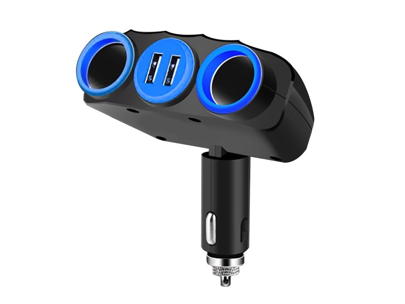 Vakoss TP-3268K 2xUSB Cigarette Lighter Socket Splitter TP-3268K – VAKOSS Авто електроника