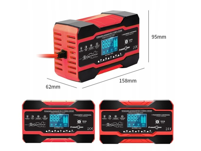 FreedConn RJ-C 121001A 12V, 10A /24V 5A battery charger RJ-C 121001A – RJ Tianye Зарядни устройства за акумулатор