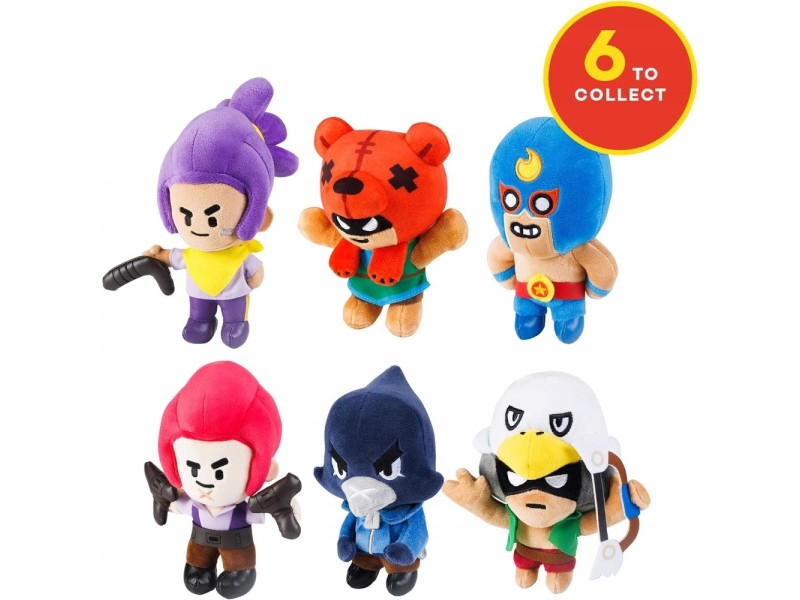 BRAWL STARS S1 PLUSHIES 16,5cm - DISPLAY 8 PCS. BRW7060 – P.M.I. Kids World Фигури