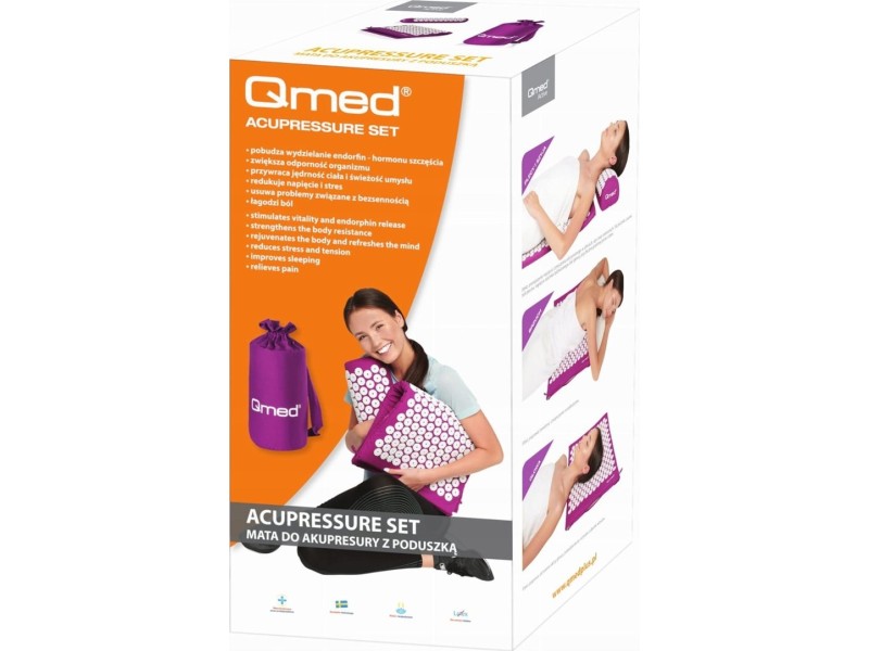 QMED Acupressure mat with cushion Purple FIRQMEMAT0002 – Qmed Масажори