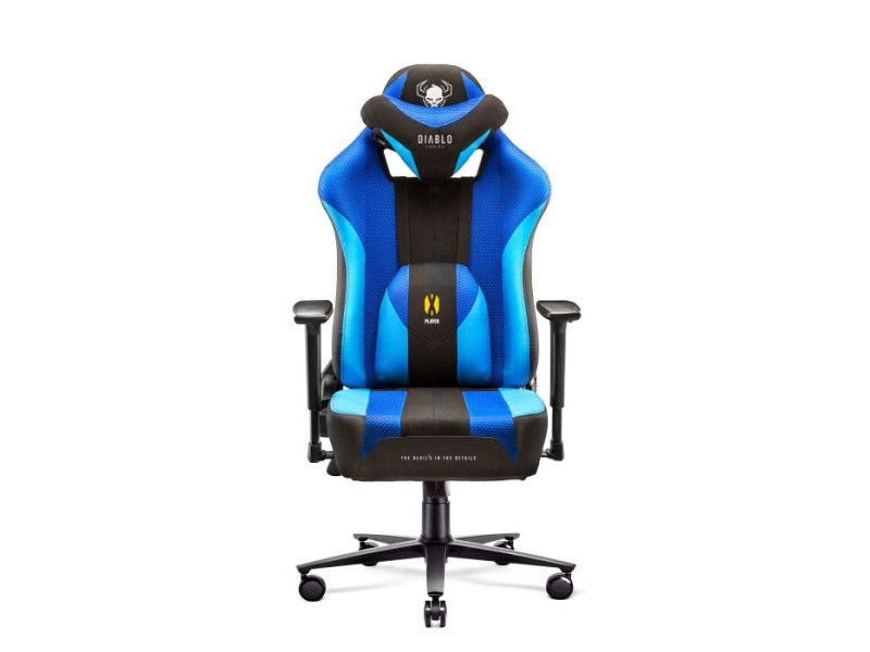 DiabloX-PLAYER 2.0. normal gaming chair Black, Blue 1225 –  Геймърски столове