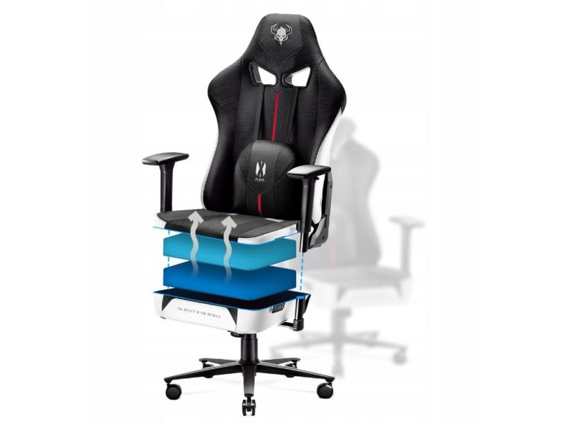 DiabloX-PLAYER 2.0. normal gaming chair white and black 1078 –  Геймърски столове
