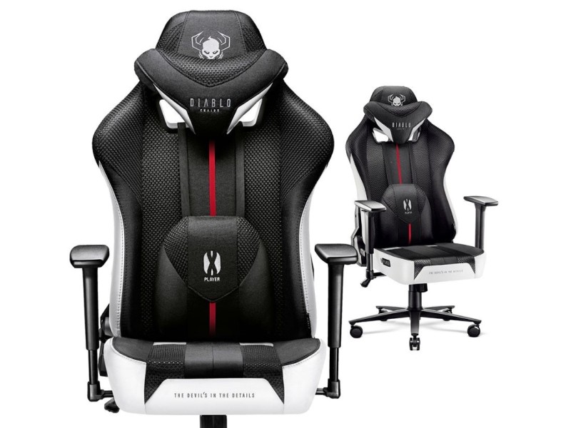 DiabloX-PLAYER 2.0. normal gaming chair white and black 1078 –  Геймърски столове