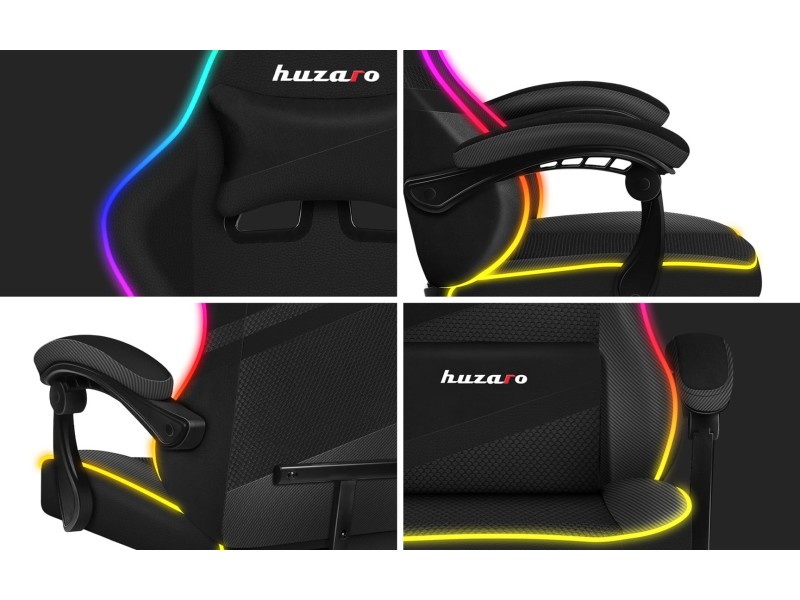 Gaming chair - Huzaro Force 4.4 RGB Black HZ-Force 4.4 RGB Black – huzaro Геймърски столове