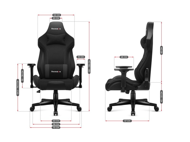 Gaming chair - Huzaro Force 7.6 Black HZ-Force 7.6 Black – huzaro Геймърски столове