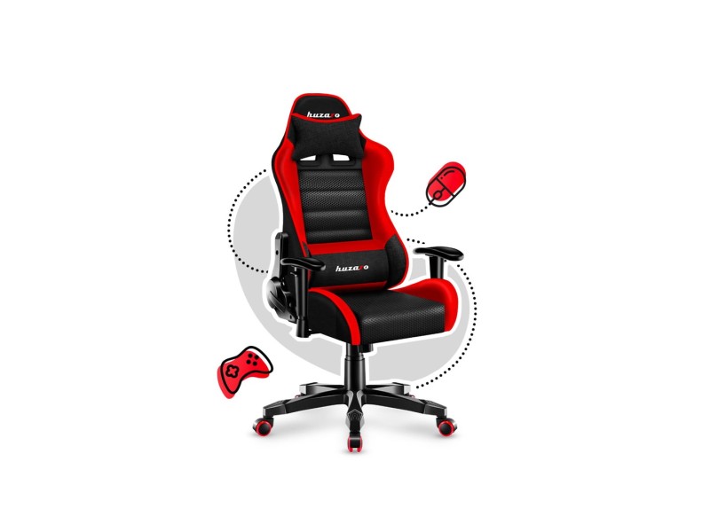 Gaming chair for children Huzaro HZ-Ranger 6.0 Red Mesh, black and red HZ-Ranger 6.0 Red Mesh – huzaro Геймърски столове