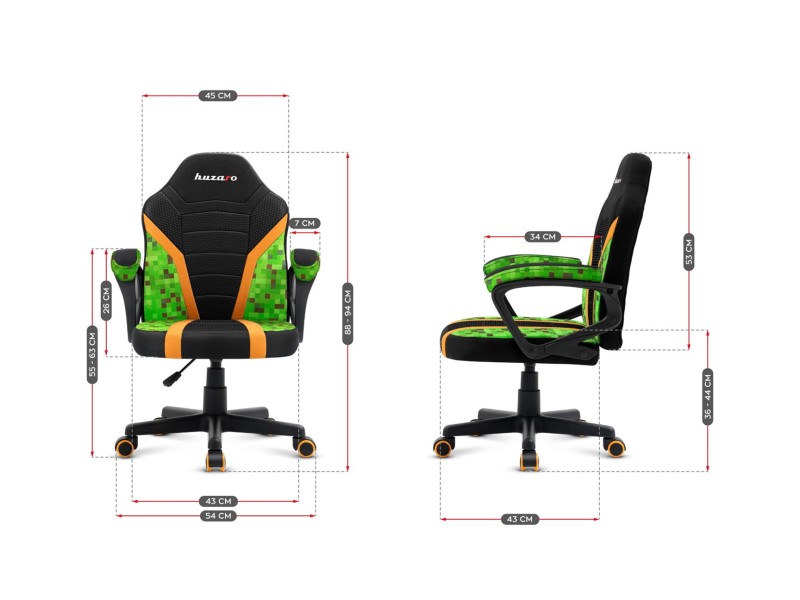 Gaming chair for children Huzaro Ranger 1.0 Pixel Mesh HZ-Ranger 1.0 Pixel mesh – huzaro Геймърски столове