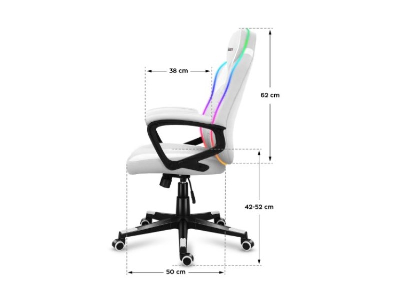 Huzaro Force 2.5 RGB WHITE MESH gaming chair HZ-FORCE 2.5 RGB WHITE MESH – huzaro Геймърски столове