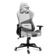 Huzaro Force 6.2 PC gaming chair Bucket (cradle) seat Grey, White Hz-Force 6.2 White Mesh – huzaro Геймърски столове