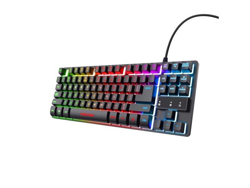 Trust GXT 833 Thado keyboard Gaming USB Dutch Black, Silver 23698 – TRUST Клавиатури