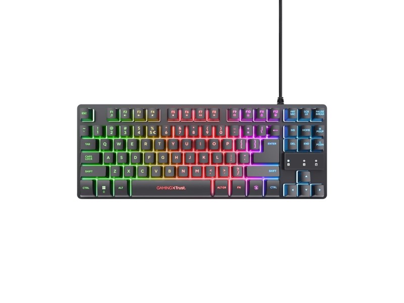 Trust GXT 833 Thado keyboard Gaming USB Dutch Black, Silver 23698 – TRUST Клавиатури