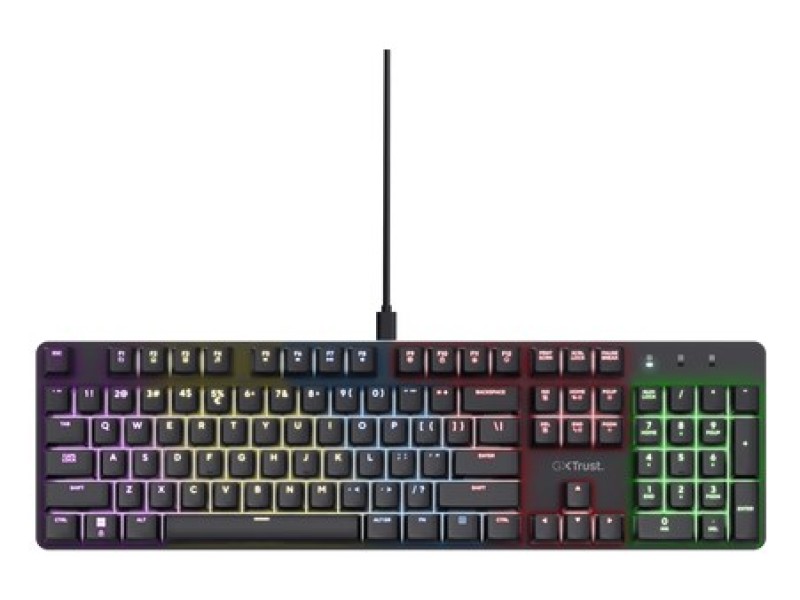 Trust GXT 871 Zora keyboard Gaming USB QWERTY US English Black Trust GXT 871 Zora keyboard Gaming USB QWERTY US English Black 25510 – TRUST Клавиатури