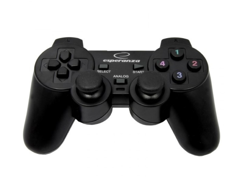 Esperanza EG102 Gaming Controller Black USB 2.0 Gamepad Analogue / Digital PC, Playstation 3 EG102 – Esperanza Геймпадове, джойстици и волани
