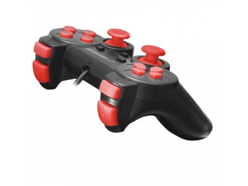 Esperanza EGG106R Gaming Controller Gamepad PC,Playstation 2,Playstation 3 Analogue / Digital USB 2.0 Black,Red EGG106R – Esperanza Геймпадове, джойстици и волани