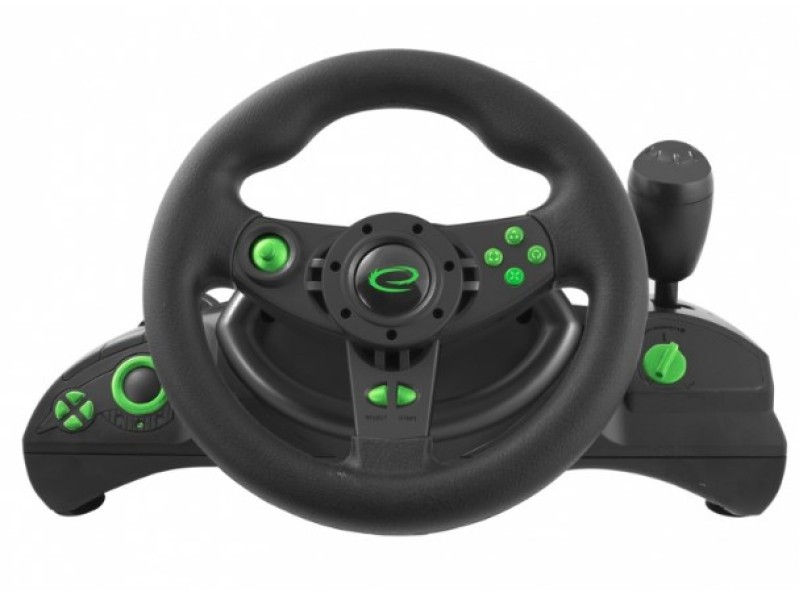 Esperanza EGW102 Gaming Controller Steering wheel PC,Playstation 3 Digital USB Black,Green EGW102 – Esperanza Геймпадове, джойстици и волани