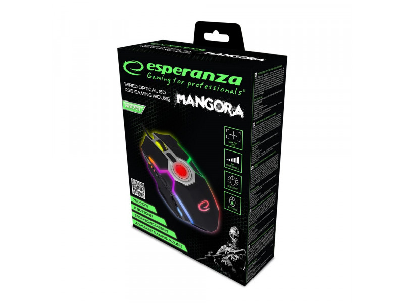 Esperanza EGM701 mouse Right-hand USB Type-A Optical 7200 DPI Esperanza EGM701 mouse Right-hand USB Type-A Optical 7200 DPI