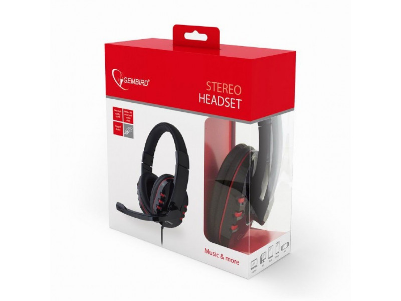 Gembird GHS-402 headphones/headset Wired Head-band Gaming Black Gembird GHS-402 headphones/headset Wired Head-band Gaming Black