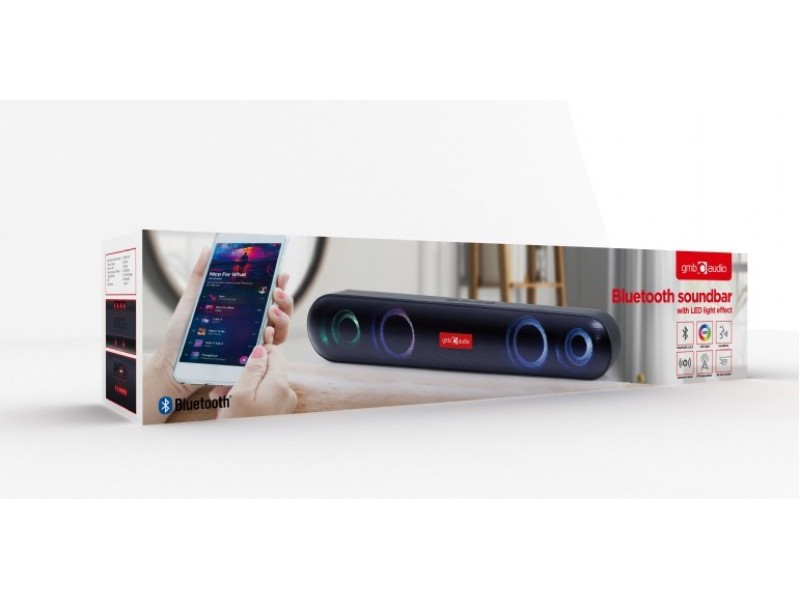 Gembird SPKBT-BAR400L soundbar speaker Black 2.0 channels 10 W SPKBT-BAR400L – GEMBIRD Саундбарове