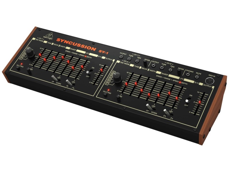 Behringer SYNCUSSION SY-1 - analogue percussion synthesiser 27001060 – Behringer Синтезатори с динамична клавиатура