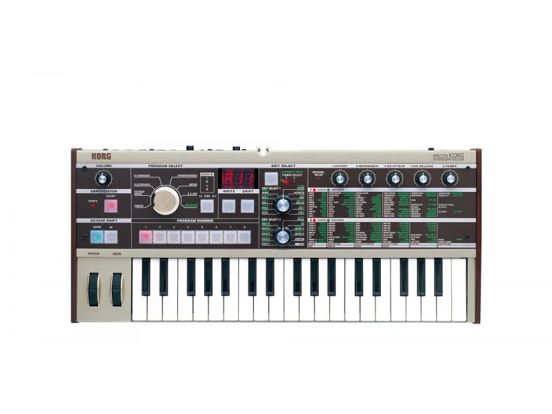 Korg microKORG MK1 - analogue synthesiser with vocoder, grey 100003609000 –  Синтезатори с динамична клавиатура