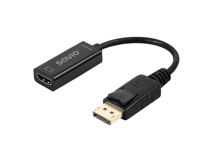 Adapter Savio DisplayPort (M) v1.2 - HDMI A (F) v1.4, 4K, AK-62 AK-62 – SAVIO Адаптери