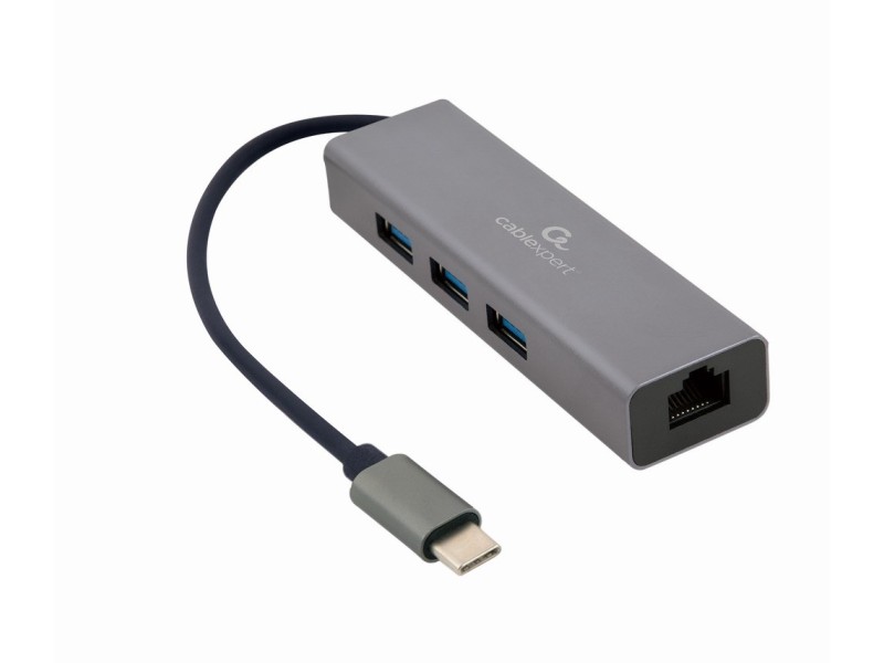 Gembird A-CMU3-LAN-01 USB-C Gigabit network adapter with 3-port USB 3.1 hub A-CMU3-LAN-01 – GEMBIRD Адаптери