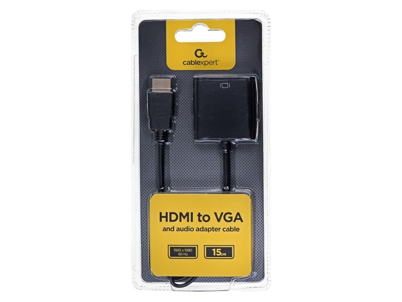 Gembird A-HDMI-VGA-03 video cable adapter 0.15 m HDMI Type A (Standard) VGA (D-Sub) Black A-HDMI-VGA-03 – GEMBIRD Адаптери