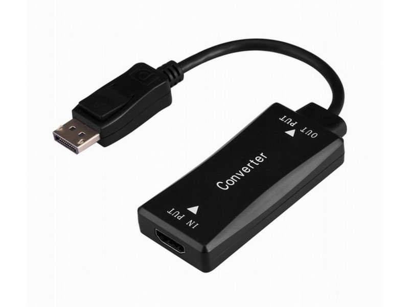 Gembird A-HDMIF30-DPM-01 Active 4K 30Hz HDMI female to DisplayPort male adapter cable, 0.15 m, black A-HDMIF30-DPM-01 – GEMBIRD Адаптери