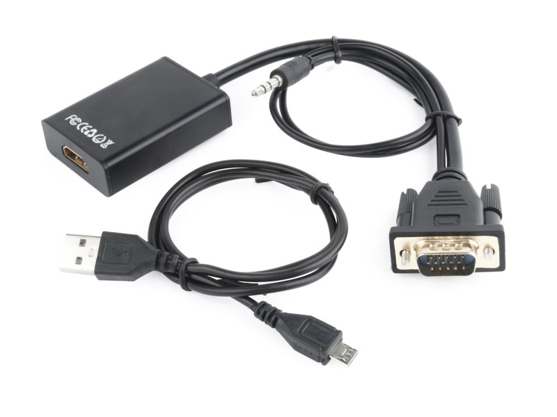 Gembird A-VGA-HDMI-01 video cable adapter 0.15 m HDMI Type A (Standard) VGA (D-Sub) Black A-VGA-HDMI-01 – GEMBIRD Адаптери