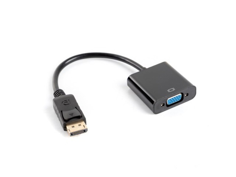 Lanberg AD-0002-BK video cable adapter 0.2 m VGA (D-Sub) DisplayPort Black AD-0002-BK – Lanberg  Адаптери