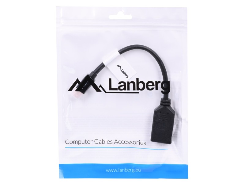 Lanberg AD-0003-BK DisplayPort cable 0.12 m Mini DisplayPort Black AD-0003-BK – Lanberg  Адаптери
