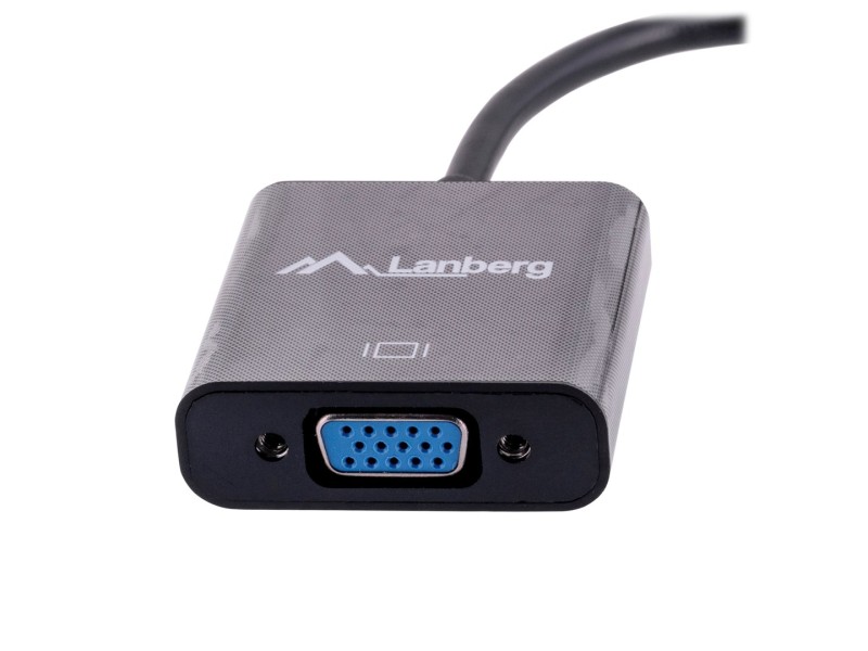 Lanberg AD-0006-BK video cable adapter 0.2 m VGA (D-Sub) Mini DisplayPort Black AD-0006-BK – Lanberg  Адаптери