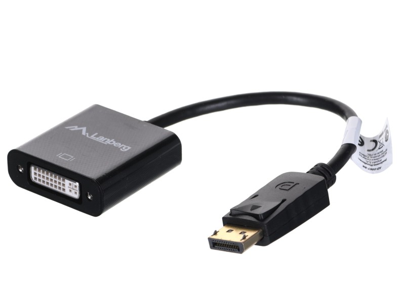 Lanberg AD-0007-BK video cable adapter 0.1 m DisplayPort DVI-D Black AD-0007-BK – Lanberg  Адаптери