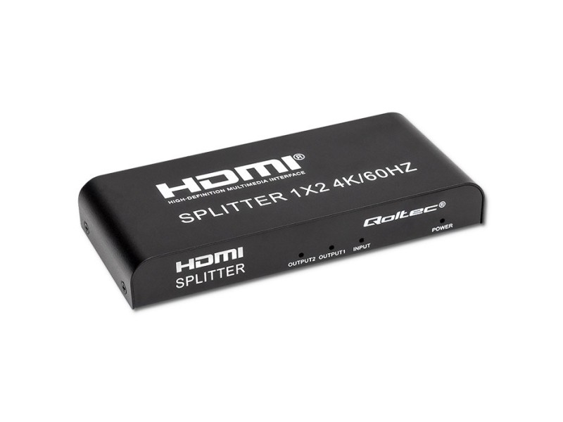 Qoltec 51797 Active HDMI Splitter 2 x HDMI 4K x 2K | 6Gb/s | 60Hz 51797 – Qoltec Адаптери