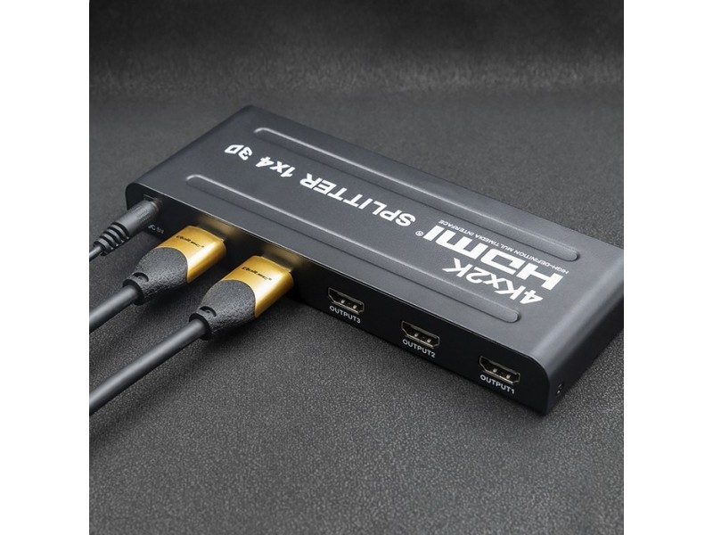 Qoltec 51798 Active HDMI Splitter 4 x HDMI 4K x 2K | 3.4Gb/s 51798 – Qoltec Адаптери
