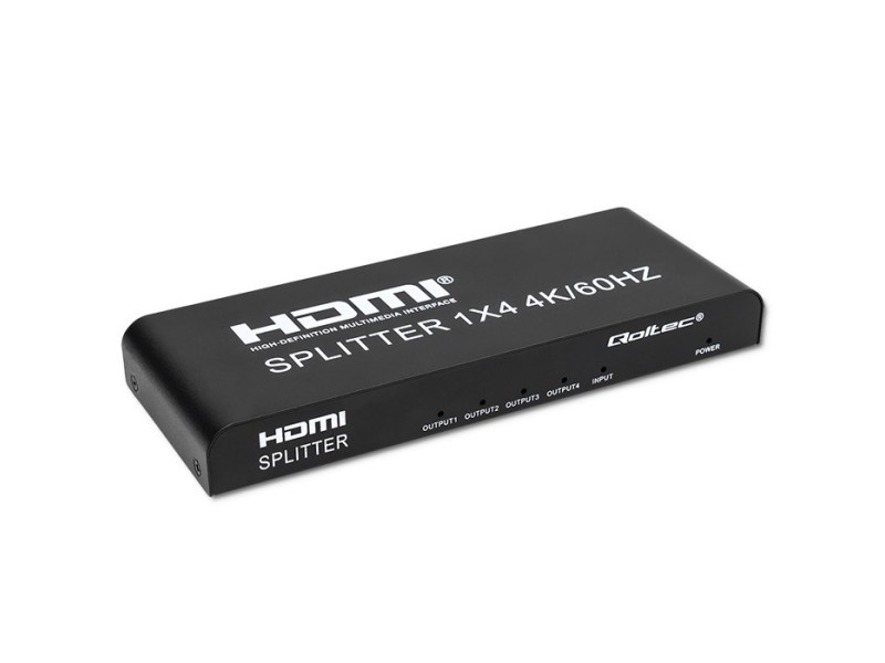 Qoltec 51799 Active HDMI Splitter 4 x HDMI 4K x 2K | 6Gb/s | 60Hz 51799 – Qoltec Адаптери