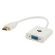 Savio CL-27 video cable adapter 0.2 m VGA (D-Sub) HDMI Type A (Standard) White cl-27 – SAVIO Адаптери