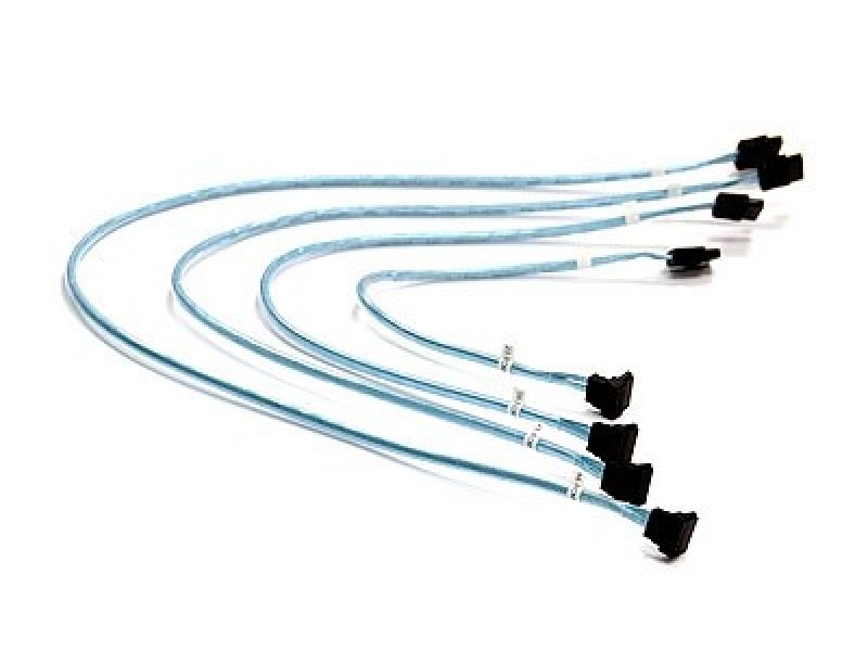 Supermicro 4 x Round SATA cable 0.56 m Black, Blue, White CBL-0186L – Supermicro Адаптери