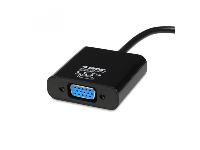 iBox IAHV01 video cable adapter HDMI Type A (Standard) VGA (D-Sub) Black IAHV01 – IBOX Адаптери