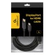 Gembird CC-DP-HDMI-3M DisplayPort to HDMI cable (not bi-directional), 3m, black CC-DP-HDMI-3M – GEMBIRD HDMI кабели