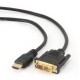 Gembird 1.8m, HDMI/DVI, M/M DVI-D Black CC-HDMI-DVI-6 – GEMBIRD DVI кабели