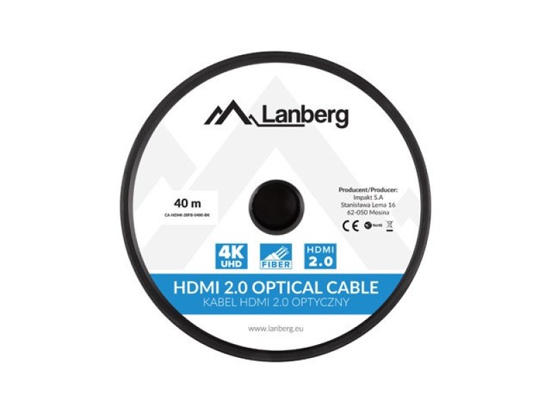 Lanberg CA-HDMI-20FB-0300-BK optical cable HDMI M/M 30m v2.0 4K CA-HDMI-20FB-0300-BK – Lanberg  HDMI кабели